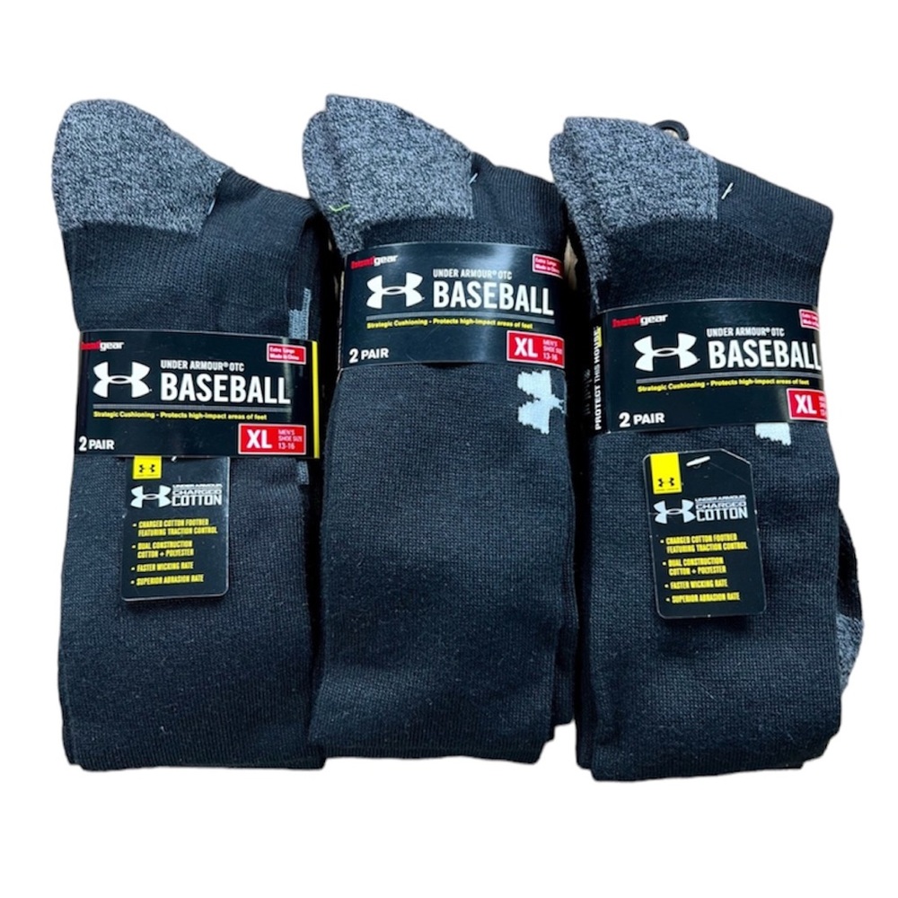 NEW! 6 Pair Under Armour Baseball Socks
